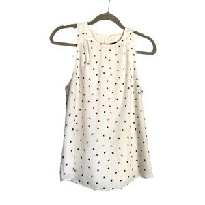 Banana Republic off white bee blouse